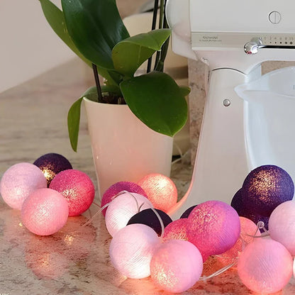 Fluffy White Cotton String Decor