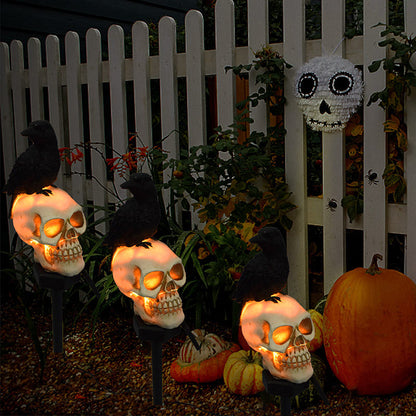 Spooky Solar Powered Skull String Lights