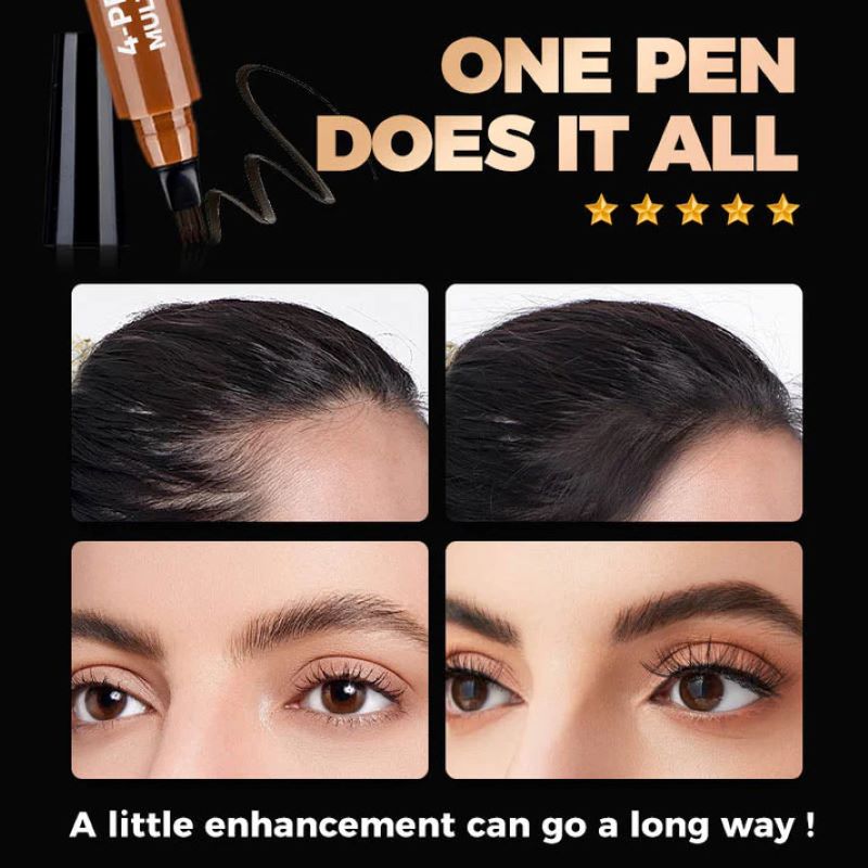 Precise 4-Tip Long-Lasting Waterproof Eyebrow Pencil