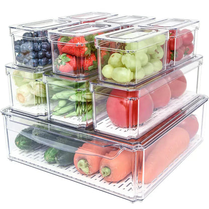 Space Saving Fridge Storage Containers Set - Fesara