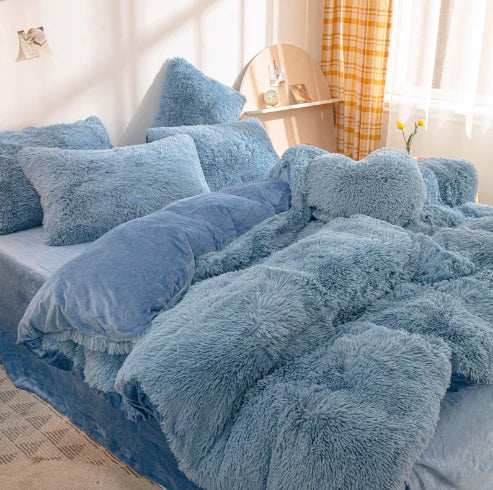Pastel Color Plush Duvet Cover