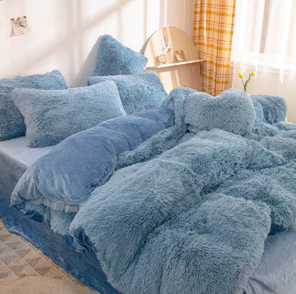 Pastel Color Plush Duvet Cover