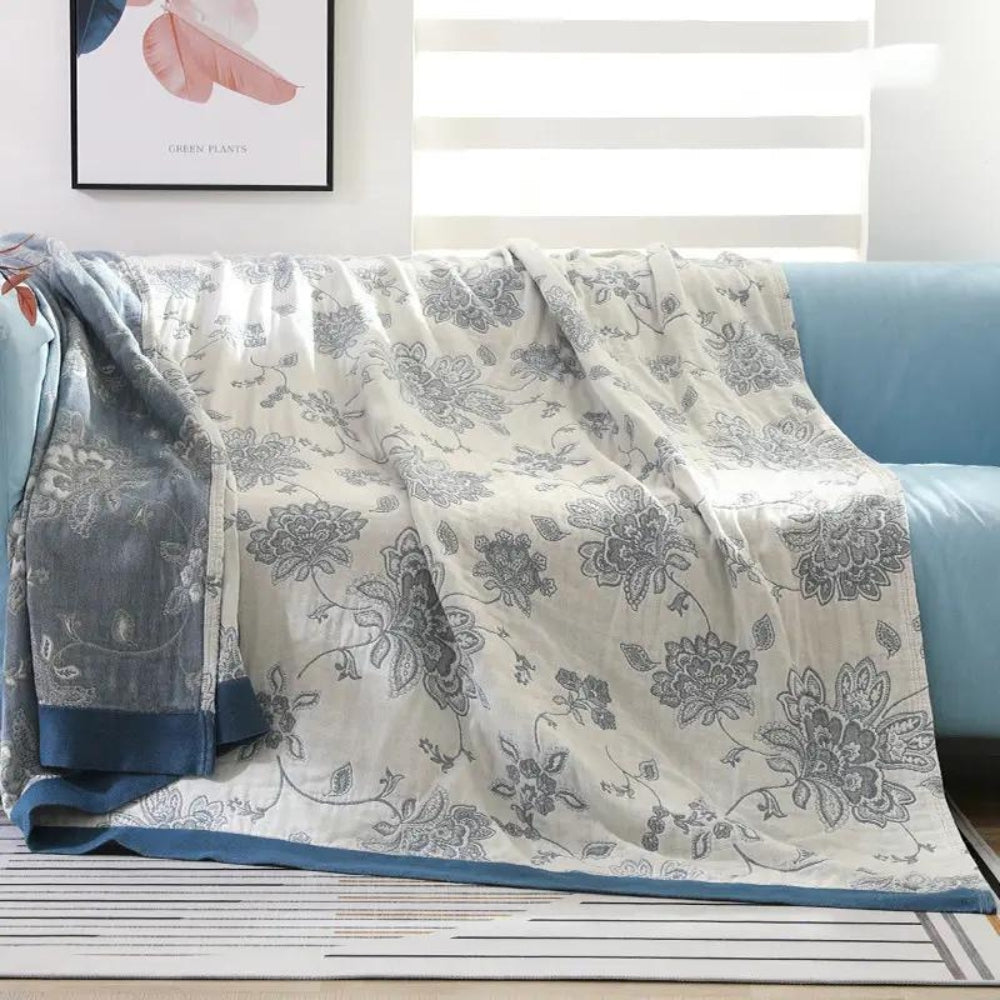 Soft Floral Throw Blanket Lightweight Home Decor - Fesara