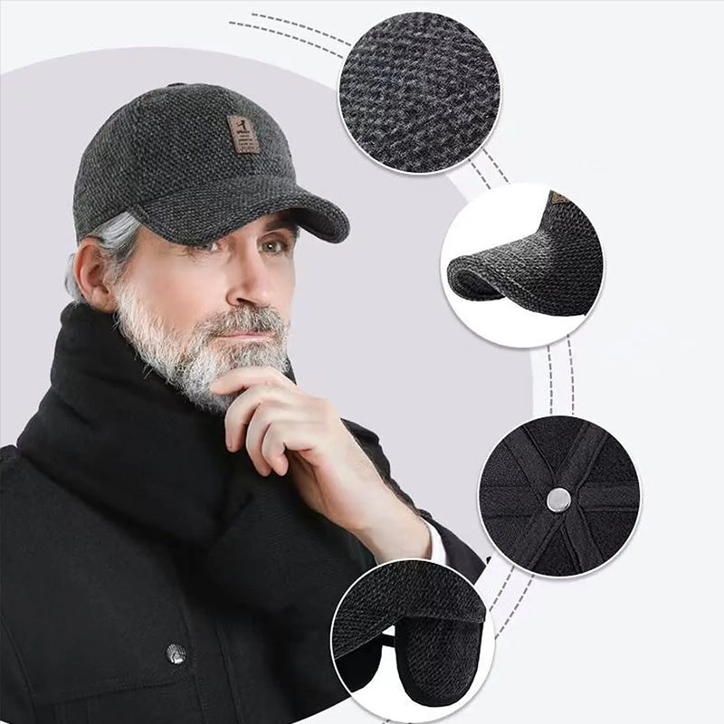 Warm Beanie Baseball Cap with Ear Flaps