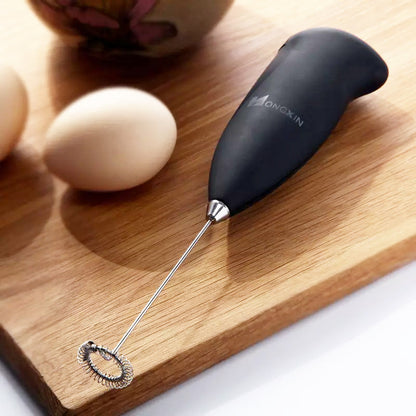 Compact Electric Milk Frother in Stainless Steel