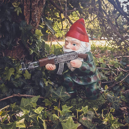 Tough Military Style Garden Gnome