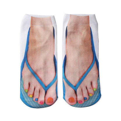 Fashionable Nail Art Crew Socks