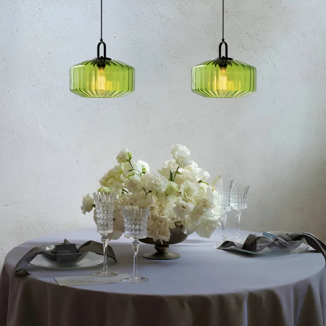 Vintage Style Glass Hanging Lamp