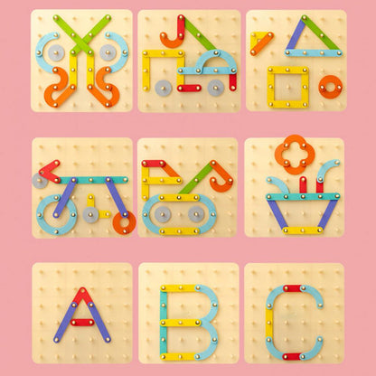 Wooden Educational Peg Board Toy