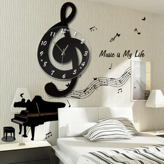 Classic Music Note Wall Clock - Fesara