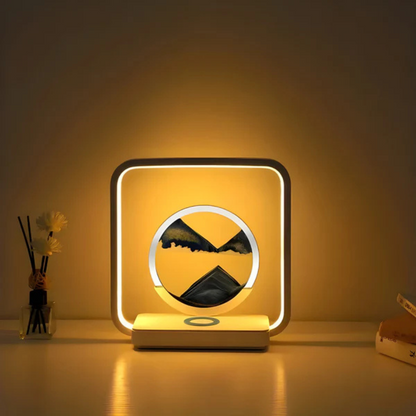Colorful 3D LED Table Lamp with Moving Sand Design - Fesara