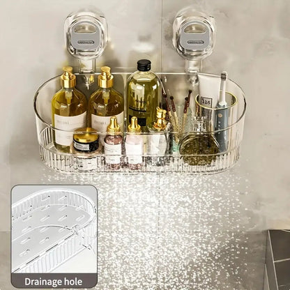 Easy Install Bathroom Suction Cup Storage Container