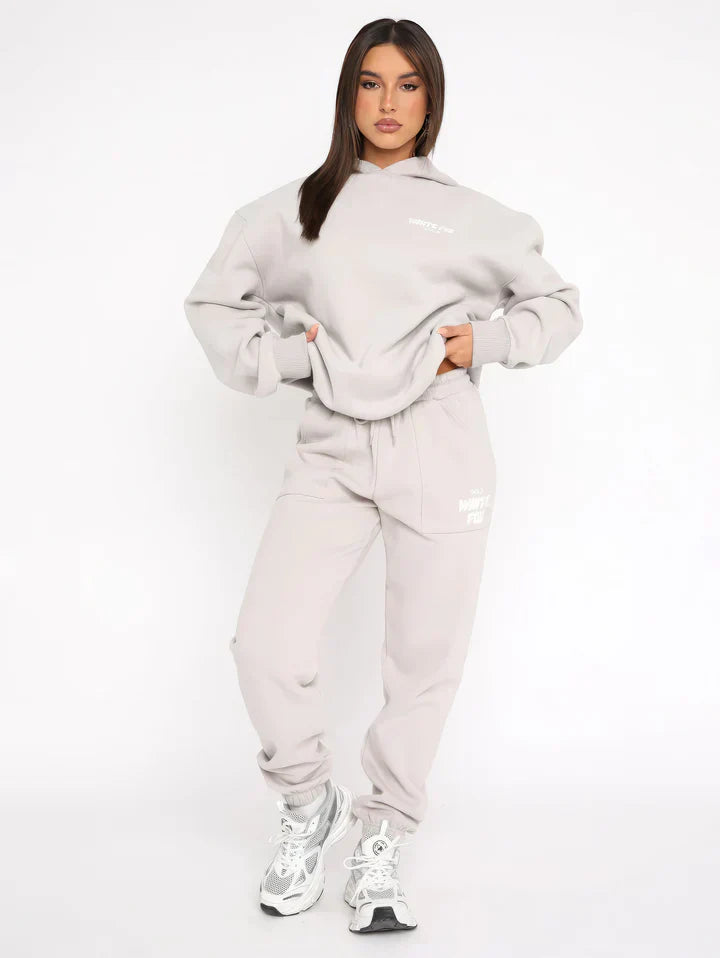 Soft Pink Hoodie and Sweatpants Set
