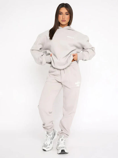 Soft Pink Hoodie and Sweatpants Set