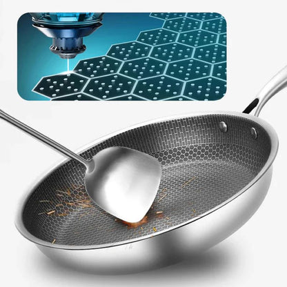 Premium Stainless Steel Hexagonal Fry Pan