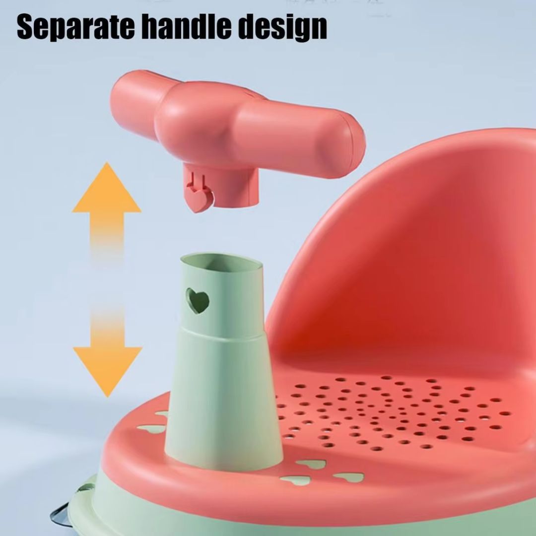 Safe Adjustable Baby Bath Chair with Grip Handle