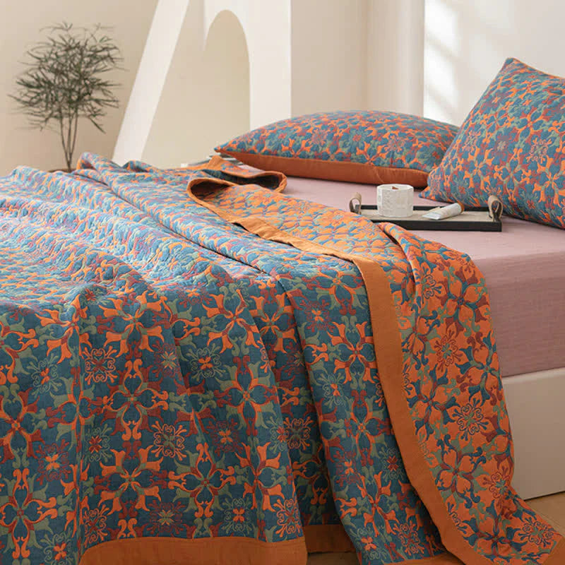 Colorful Patchwork Cotton Bedding Quilt