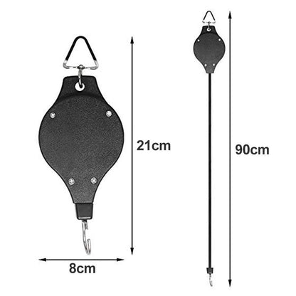 Easy Reach Plant Hanger and Bird Feeder Pulley System