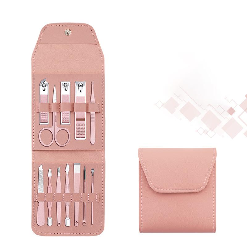 Travel Nail Care Kit with Clippers (12/16 Pieces)