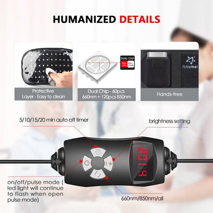 Heated Red Light Therapy Wrap for Back Pain Relief