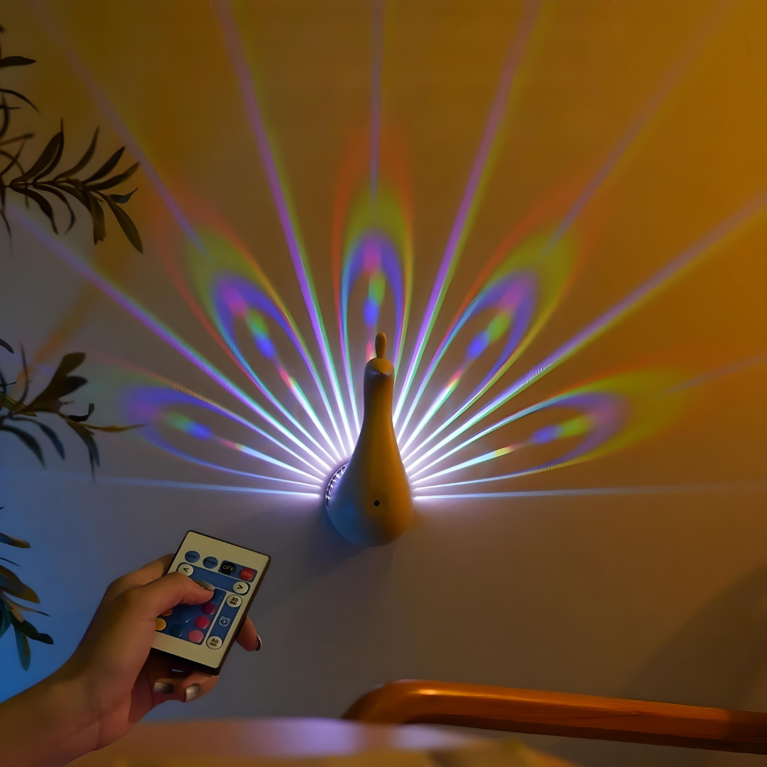Colorful Peacock Table Lamp