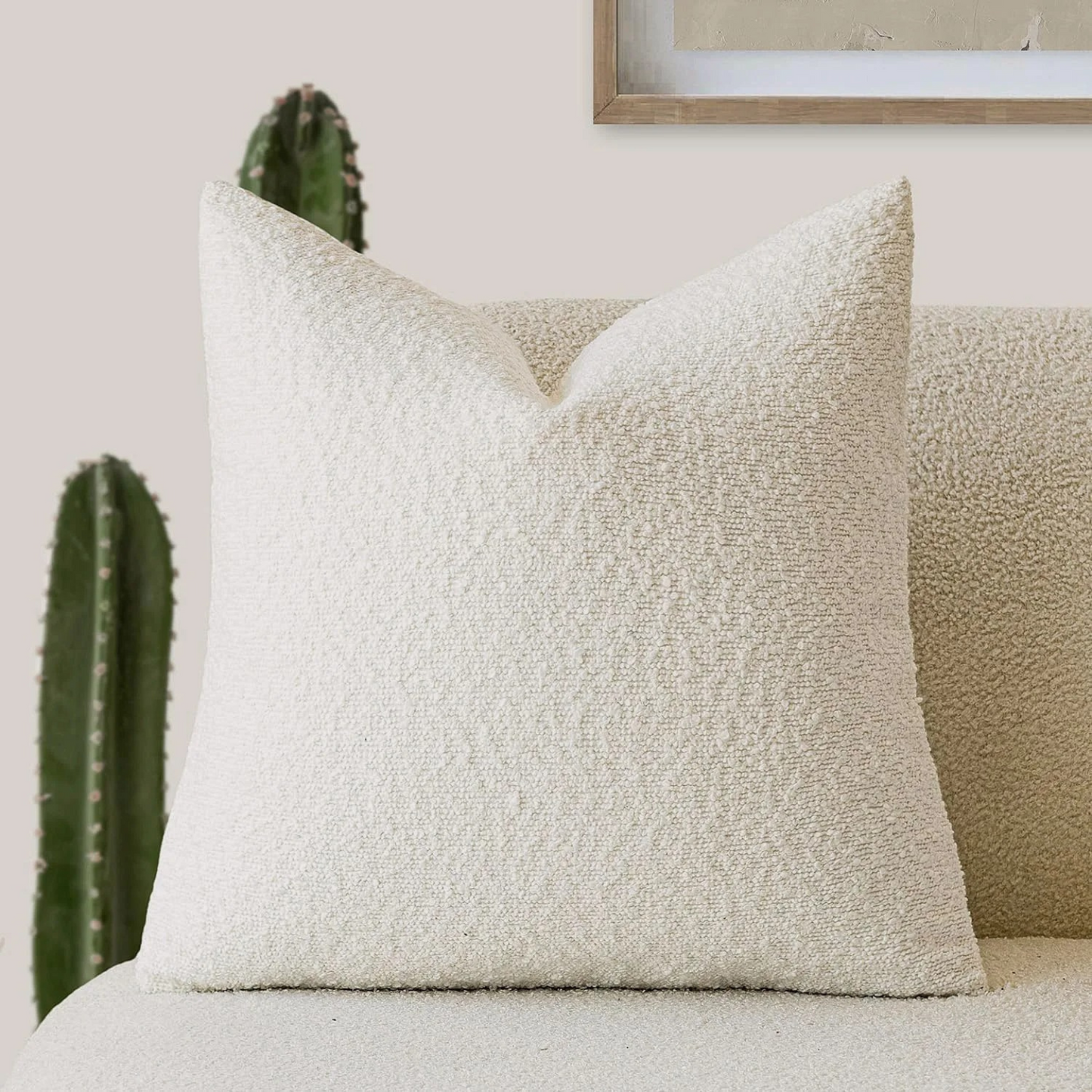Plush Tulum Throw Pillow Cover 45x45cm Soft Cushion - Fesara