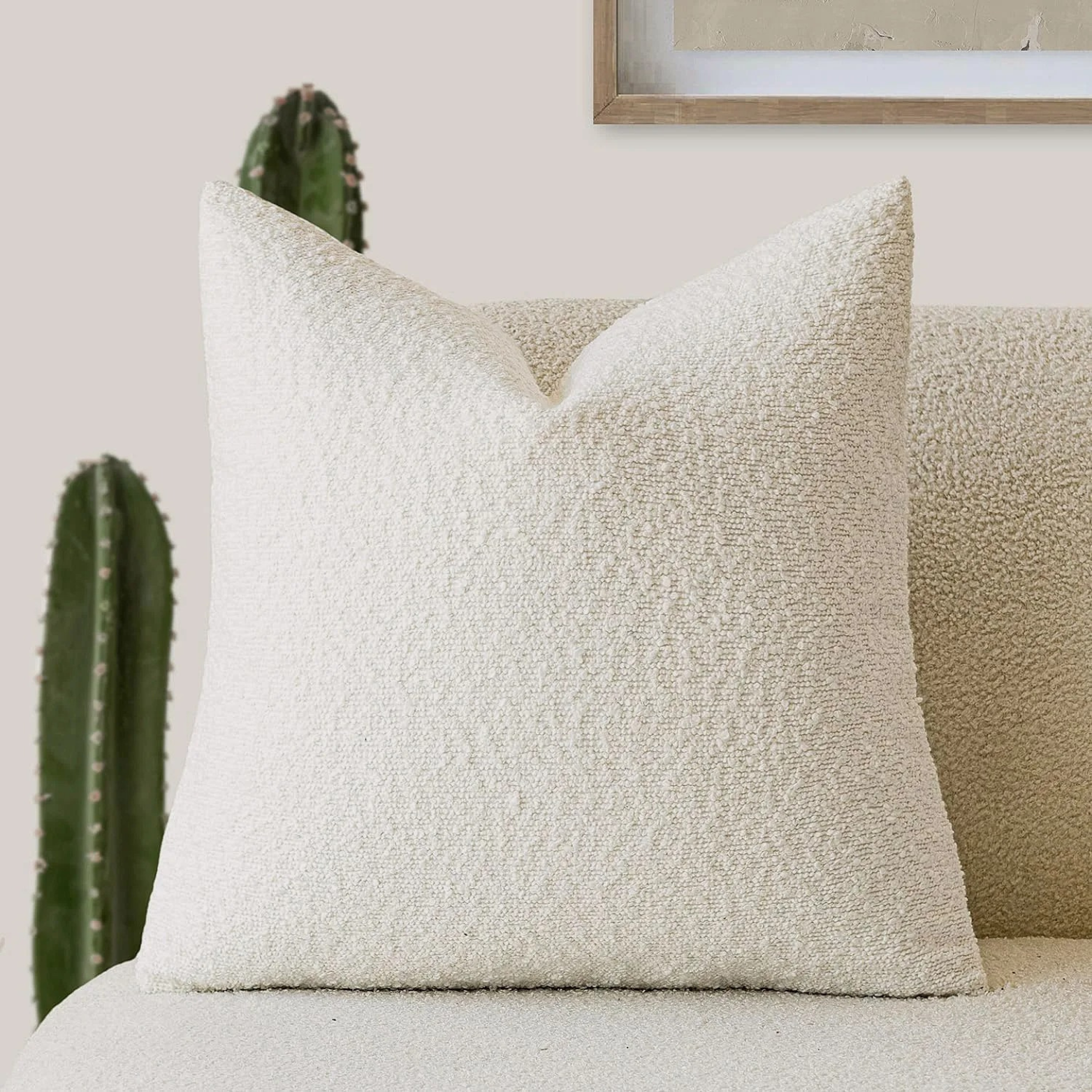 Plush Tulum Throw Pillow Cover 45x45cm Soft Cushion - Fesara