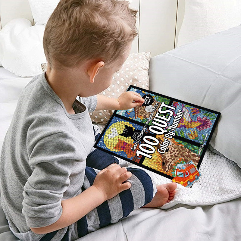 Fun Kids Coloring Book with Numbers and Learning