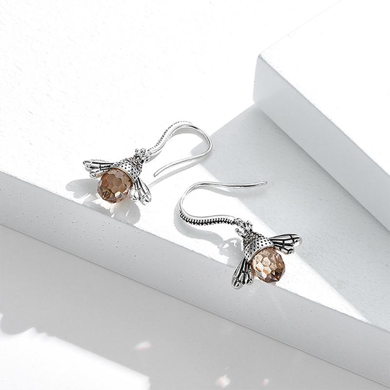 Colorful Honey Bee Drop Earrings