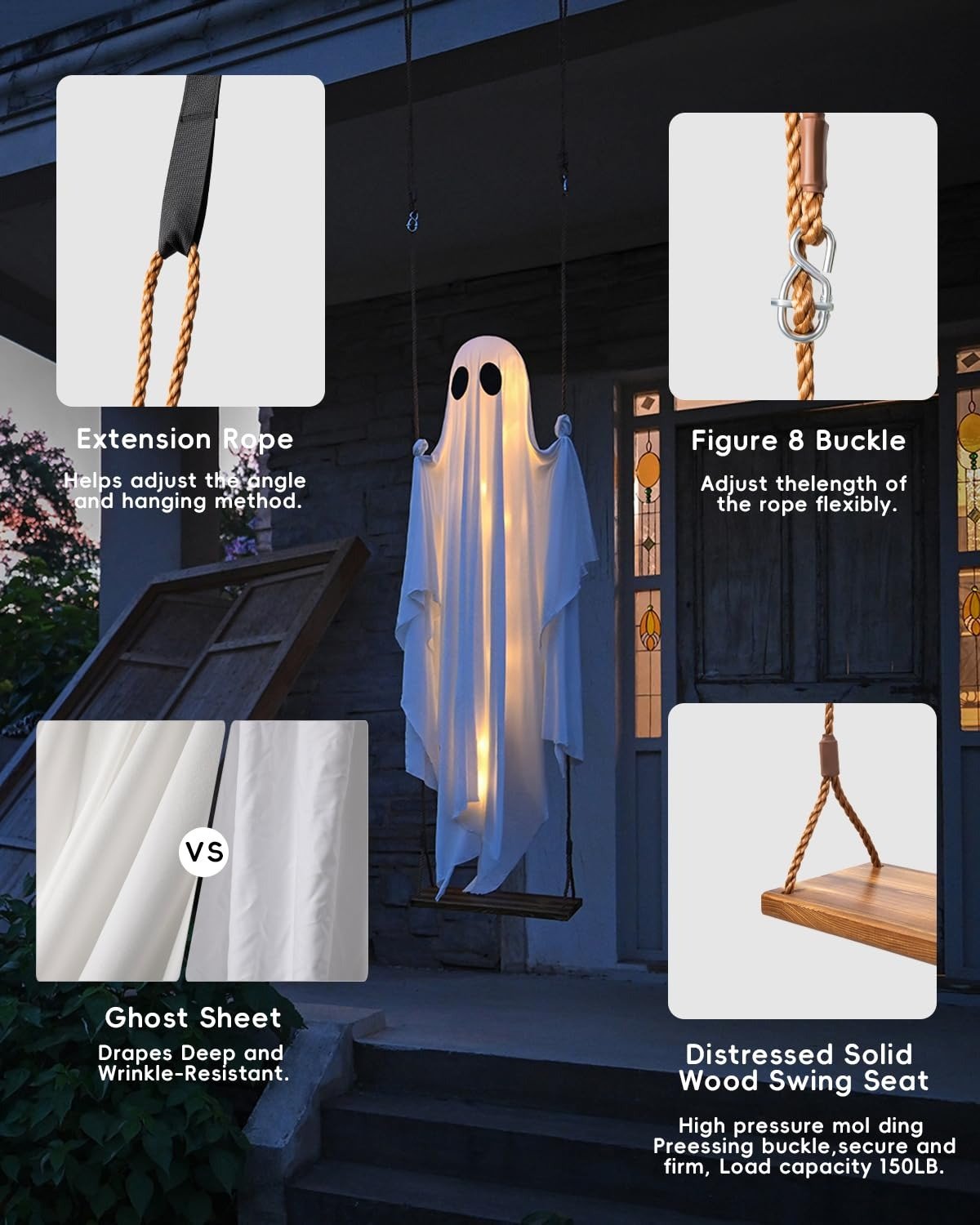Spooky Outdoor Halloween Decor Lamp