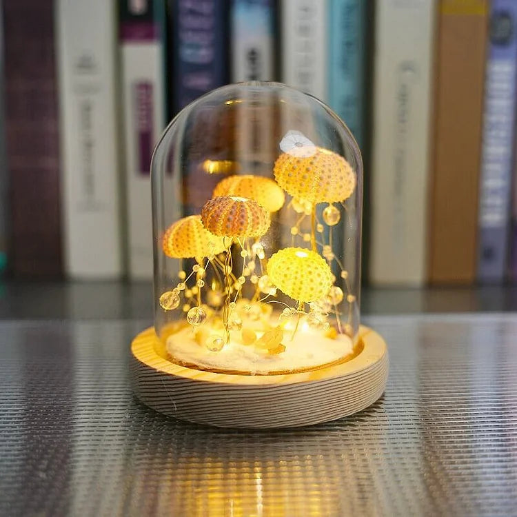 Rustic Coastal Table Lamp with Real Sea Shell Shade