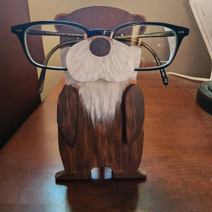 Wooden Animal Glasses Holder