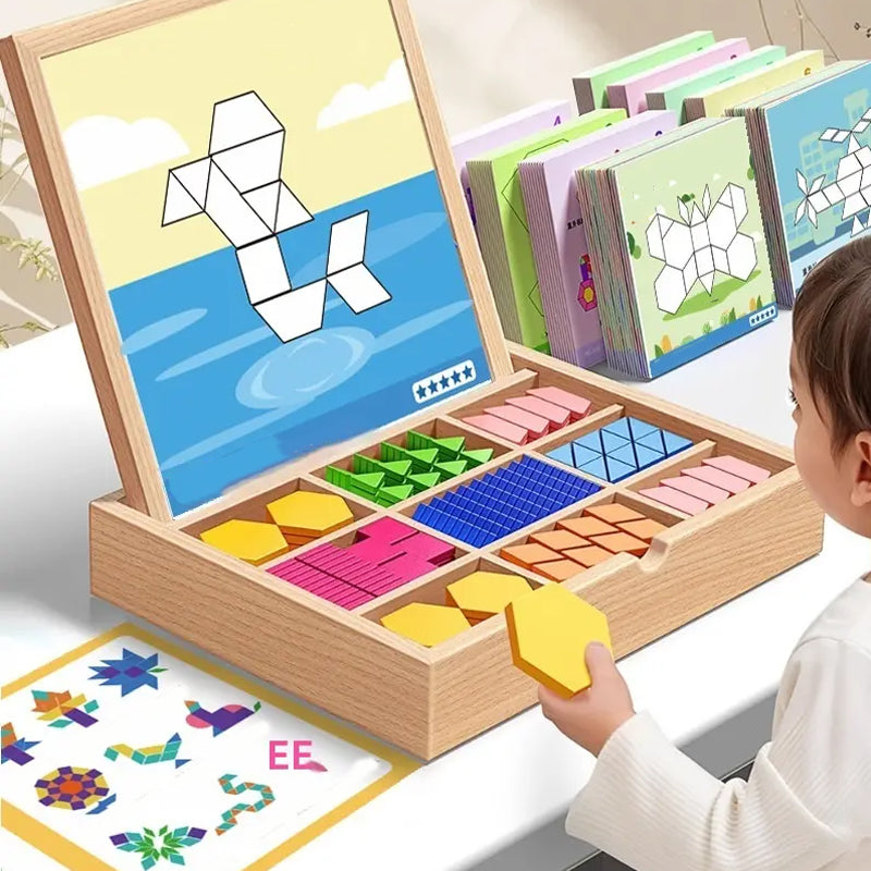 Magnetic Wooden Building Blocks for Kids