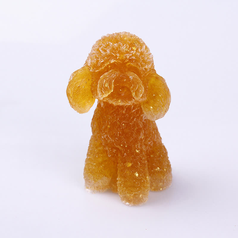 Sparkling Crystal Dog Gemstone Figurine Ornament