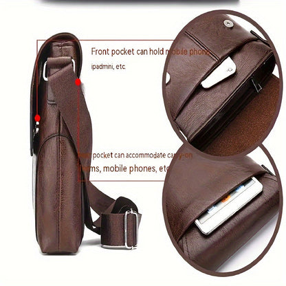 Classic Genuine Leather Crossbody Bag for Men