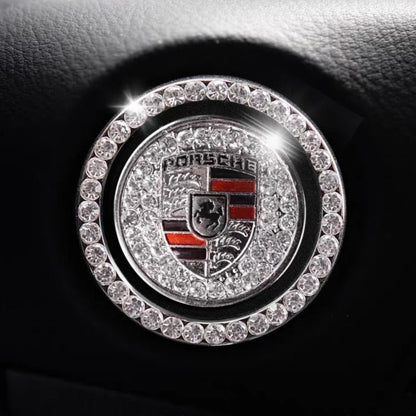 Luxury Crystal Car Starter Button Ring Cover