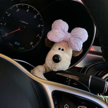 Cute Car Dog Figurine Decoration