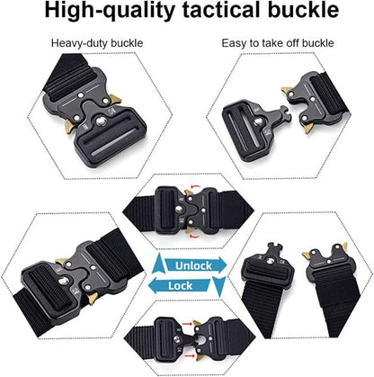 Durable Nylon Web Belt with Fast Release Metal Buckle