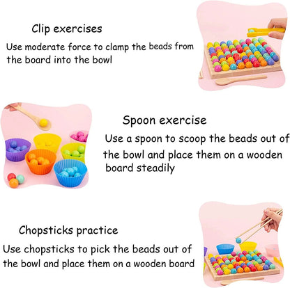 Natural Wood Bead Board Game