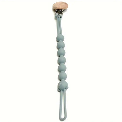 Soft Baby Pacifier Clip with Bear Charm