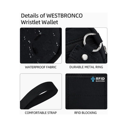 Fesara | Fashionable Nylon Wristlet Purse with Many Pockets