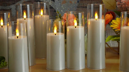 Warm White 5 Piece LED Candle Set
