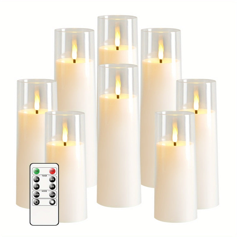 Warm White 5 Piece LED Candle Set