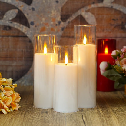 Warm White 5 Piece LED Candle Set