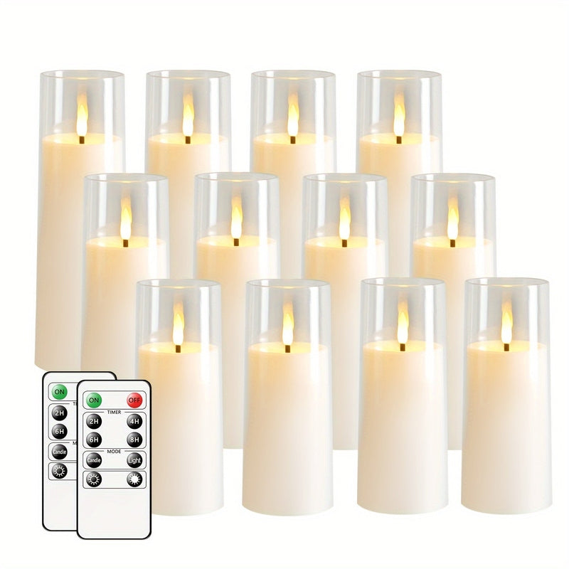 Warm White 5 Piece LED Candle Set