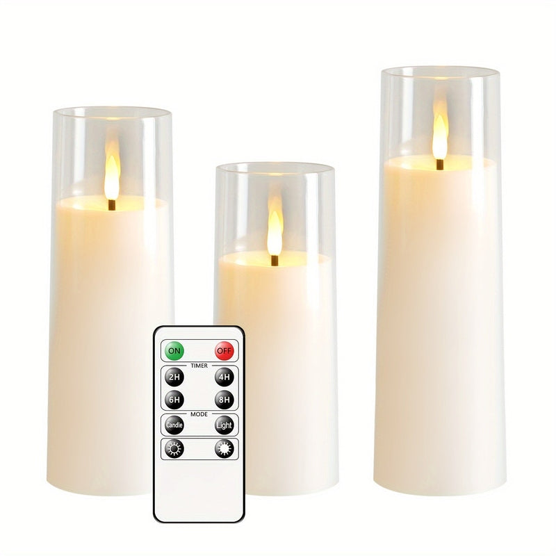 Warm White 5 Piece LED Candle Set