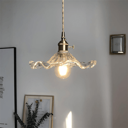 Beautiful Floral Glass Pendant Ceiling Light