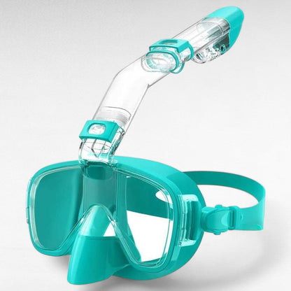 Compact Snorkel Mask with Clear Lens and Adjustable Band