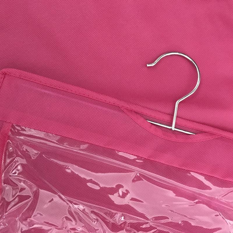 Hanging Closet Handbag Organizer 6 Pocket Clear Storage
