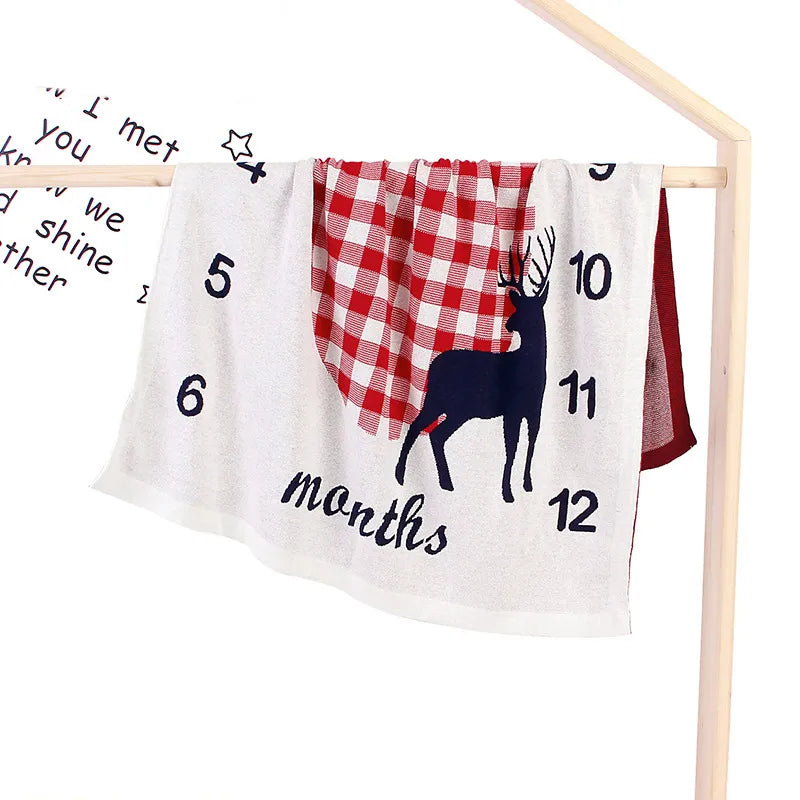 Personalized Baby Photo Blanket with Monthly Markers
